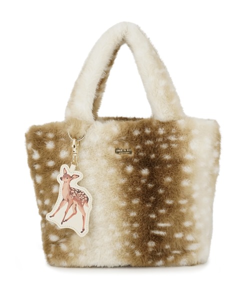 PAUL & JOE ACCESSOIRES(ポールアンドジョーアクセソワ)の「PAUL & JOE ACCESSOIRES (ポール&ジョーアクセソワ)2WAYファートートバッグ PJA-B1502 FUR ANIMAL(トートバッグ・レディース・ベージュ/ブラウン・FREE)」の3枚目の写真