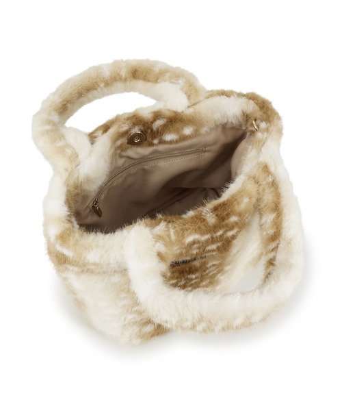 PAUL & JOE ACCESSOIRES(ポールアンドジョーアクセソワ)の「PAUL & JOE ACCESSOIRES (ポール&ジョーアクセソワ)2WAYファートートバッグ PJA-B1502 FUR ANIMAL(トートバッグ・レディース・ベージュ/ブラウン・FREE)」の7枚目の写真