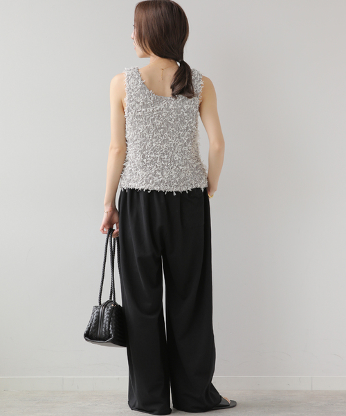 JOURNAL STANDARD relume（ジャーナルスタンダード　レリューム）の「ライトスウェットボリュームパンツ（スウェットパンツ・レディース・ブラック/グレー・FREE）」の5枚目の写真