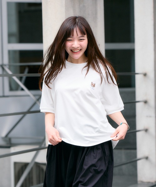 meeny miny(ミーニーマイニー)の「【旭山動物園応援商品】キタキツネフェイスTシャツ(Tシャツ/カットソー・レディース・ホワイト/ブラック・S-M/M-L)」の10枚目の写真