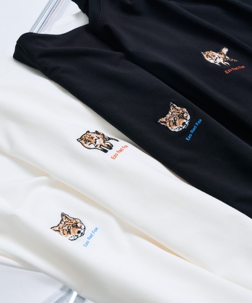 meeny miny(ミーニーマイニー)の「【旭山動物園応援商品】キタキツネフェイスTシャツ(Tシャツ/カットソー・レディース・ホワイト/ブラック・S-M/M-L)」の8枚目の写真