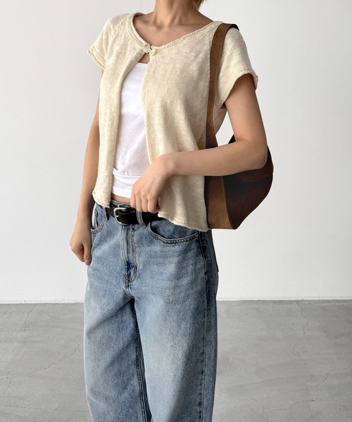 CANAL JEAN(キャナルジーン)の「El mar スラブワンボタンニットカーディガン(カーディガン/ボレロ・レディース・キナリ・ONE SIZE)」の2枚目の写真