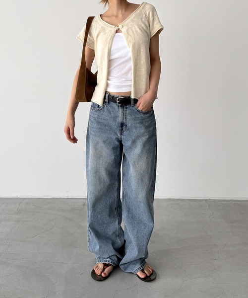 CANAL JEAN(キャナルジーン)の「El mar スラブワンボタンニットカーディガン(カーディガン/ボレロ・レディース・キナリ・ONE SIZE)」の5枚目の写真