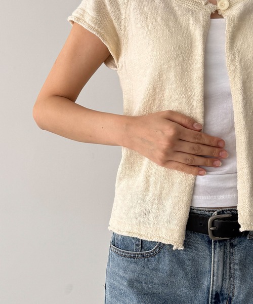 CANAL JEAN(キャナルジーン)の「El mar スラブワンボタンニットカーディガン(カーディガン/ボレロ・レディース・キナリ・ONE SIZE)」の10枚目の写真