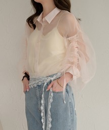 drost sleeve sheer shirt / ドロストスリーブシアーシャツ