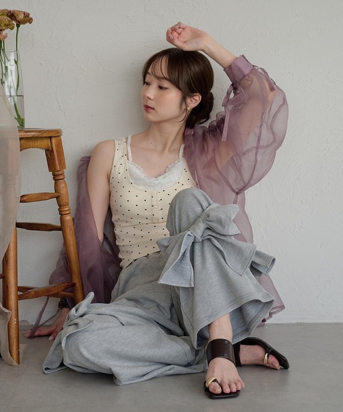 mideal(マイディール)の「drost sleeve sheer shirt / ドロストスリーブシアーシャツ(シャツ/ブラウス・レディース・オレンジ/ベビーピンク/パープル・FREE)」の20枚目の写真