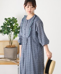 kilki（キルキー）の「kilki 　フリル付きビブフロントワンピース　ソーダ 長袖（ワンピース）」