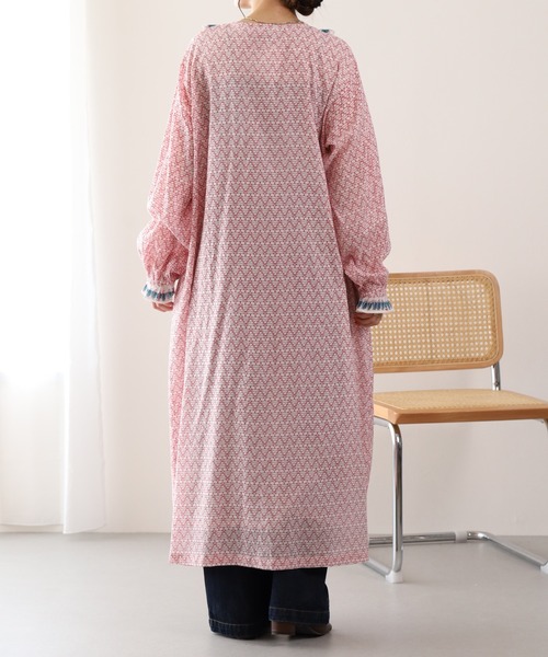 KILKI（キルキー）の「kilki 　フリル付きビブフロントワンピース　ソーダ 長袖（ワンピース・レディース・ネイビー系/ホワイト系その他・FREE）」の17枚目の写真