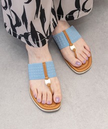 ITALIAN SHOEMAKERS（イタリアンシューメーカー）の「【ITALIAN SHOEMAKERS】メタルアクセントトングサンダル(962338)（サンダル）」
