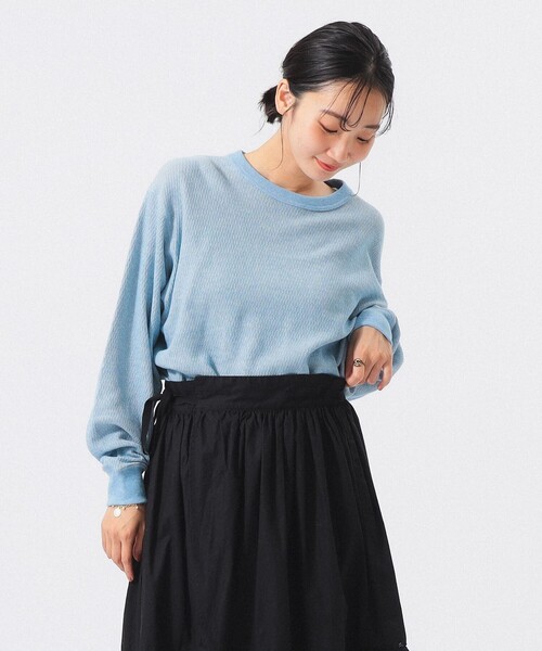BEAMS BOY（ビームスボーイ）の「ハニカム ロング スリーブ（Tシャツ/カットソー・レディース・レッド/サックスブルー/アイボリー・1/0/2）」の3枚目の写真