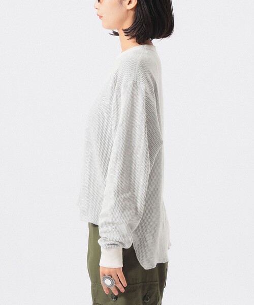 BEAMS BOY（ビームスボーイ）の「ハニカム ロング スリーブ（Tシャツ/カットソー・レディース・レッド/サックスブルー/アイボリー・1/0/2）」の8枚目の写真