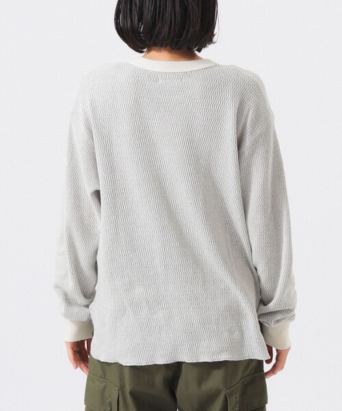BEAMS BOY（ビームスボーイ）の「ハニカム ロング スリーブ（Tシャツ/カットソー・レディース・レッド/サックスブルー/アイボリー・1/0/2）」の9枚目の写真