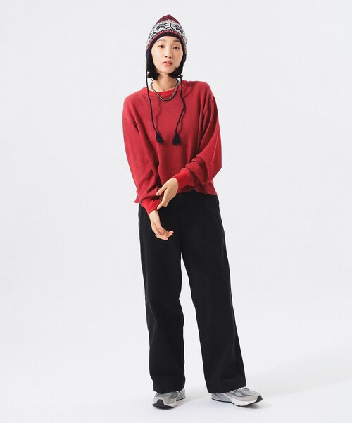 BEAMS BOY（ビームスボーイ）の「ハニカム ロング スリーブ（Tシャツ/カットソー・レディース・レッド/サックスブルー/アイボリー・1/0/2）」の13枚目の写真