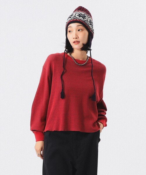 BEAMS BOY（ビームスボーイ）の「ハニカム ロング スリーブ（Tシャツ/カットソー・レディース・レッド/サックスブルー/アイボリー・1/0/2）」の16枚目の写真