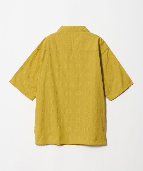 green label relaxing(グリーンレーベルリラクシング)の「コットン ジャカード オープンカラー 半袖 シャツ(シャツ/ブラウス・メンズ・ネイビー/マスタード/ナチュラル・L/M/S/XL)」の14枚目の写真