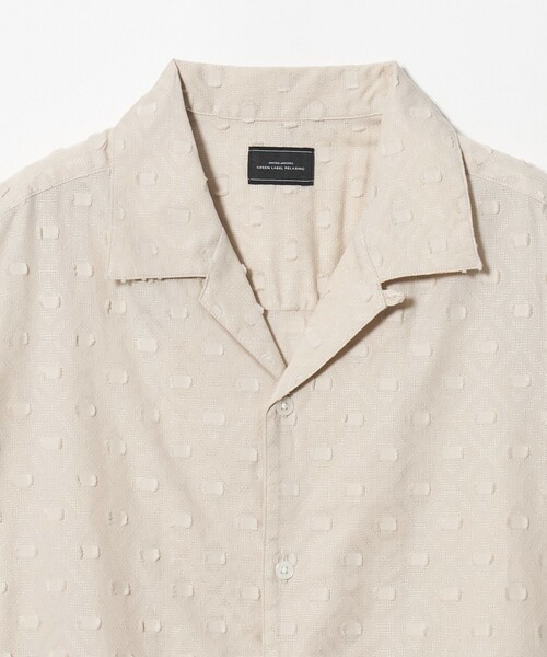 green label relaxing(グリーンレーベルリラクシング)の「コットン ジャカード オープンカラー 半袖 シャツ(シャツ/ブラウス・メンズ・ネイビー/マスタード/ナチュラル・L/M/S/XL)」の22枚目の写真