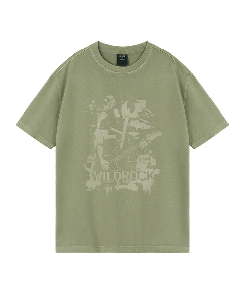WILDROCK(ワイルドロック)の「リフセッション ピグメントオーバーフィット半袖Tシャツ(Tシャツ/カットソー・メンズ・ピンク/ブルー/チャコール/ライトパープル/ライトグレー/カーキ・SMALL/MEDIUM/LARGE)」の4枚目の写真
