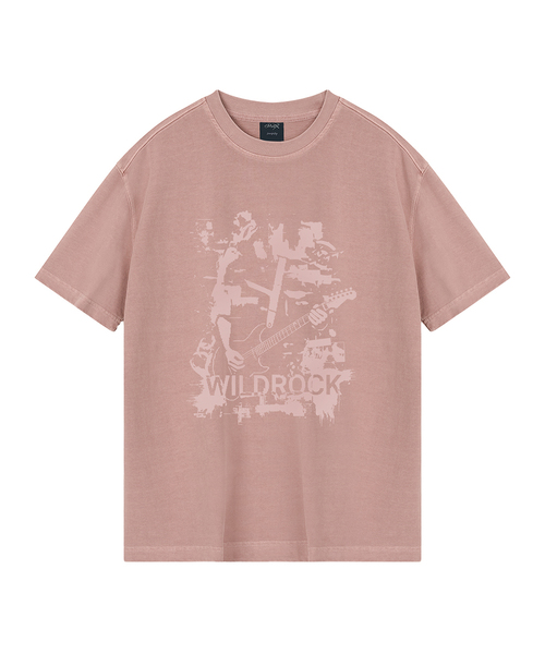 WILDROCK(ワイルドロック)の「リフセッション ピグメントオーバーフィット半袖Tシャツ(Tシャツ/カットソー・メンズ・ピンク/ブルー/チャコール/ライトパープル/ライトグレー/カーキ・SMALL/MEDIUM/LARGE)」の1枚目の写真