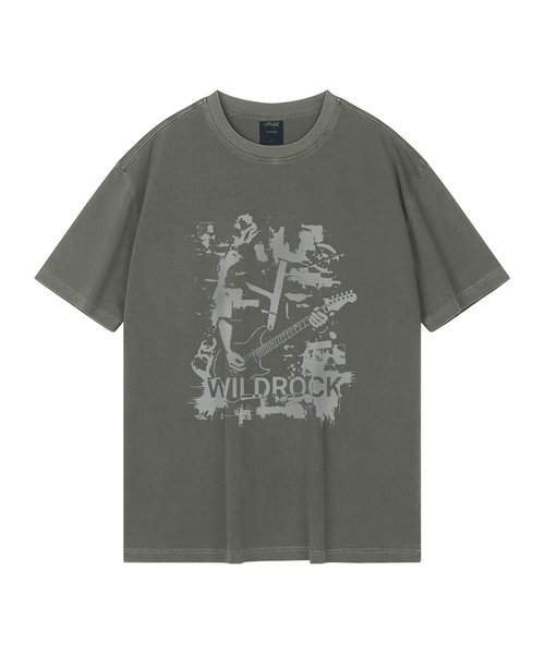 WILDROCK(ワイルドロック)の「リフセッション ピグメントオーバーフィット半袖Tシャツ(Tシャツ/カットソー・メンズ・ピンク/ブルー/チャコール/ライトパープル/ライトグレー/カーキ・SMALL/MEDIUM/LARGE)」の3枚目の写真