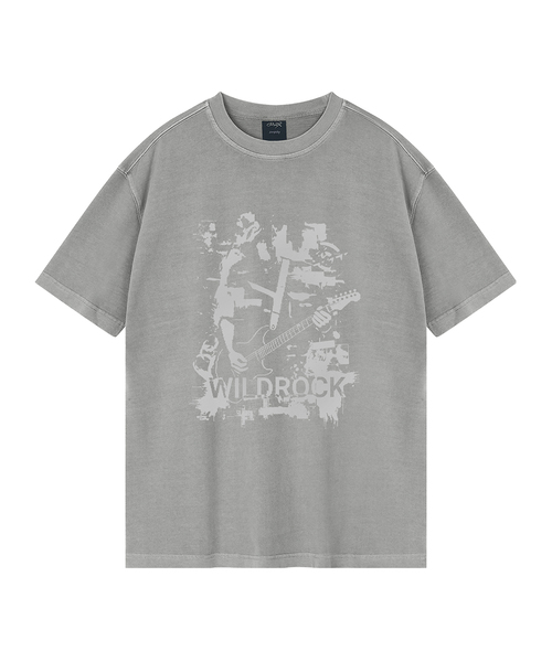 WILDROCK(ワイルドロック)の「リフセッション ピグメントオーバーフィット半袖Tシャツ(Tシャツ/カットソー・メンズ・ピンク/ブルー/チャコール/ライトパープル/ライトグレー/カーキ・SMALL/MEDIUM/LARGE)」の2枚目の写真