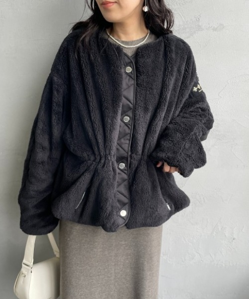 ANNABELLA 無領羊羔絨刷毛夾克