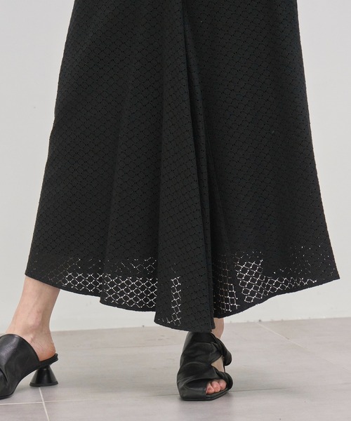 AKIRANAKA(アキラナカ)の「【AKIRANAKA/アキラナカ】Sylvie front drape lace skirt BK(スカート・レディース・ブラック・1/2)」の12枚目の写真