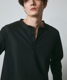 DAZE（デイズ）の「ポリエステルツイル ヘンリーネック ロングスリーブシャツ（Tシャツ/カットソー）」