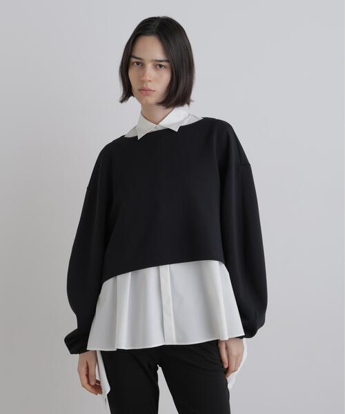 LE PHIL(ルフィル)の「◆パフィージャージーカットソー(Tシャツ/カットソー・レディース・ブラック/グレー・F)」の3枚目の写真