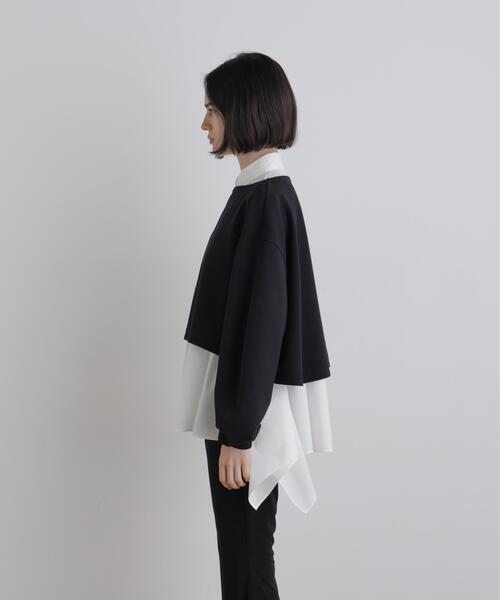 LE PHIL(ルフィル)の「◆パフィージャージーカットソー(Tシャツ/カットソー・レディース・ブラック/グレー・F)」の6枚目の写真