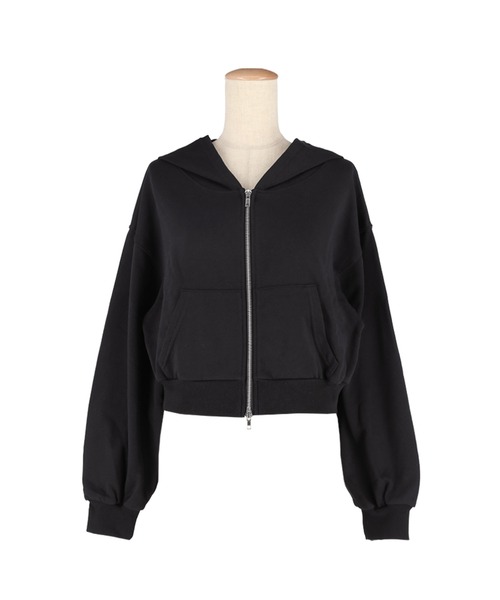 coca(coca)(コカ)の「ユース クロップドパーカー(パーカー・レディース・ブラック/ライトグレー・S/M/L)」の15枚目の写真