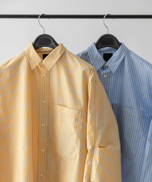 DAIWA PIER39（ダイワピア39）の「DAIWA PIER39　TECH REGULAR COLLAR SHIRT L/S STRIPE（シャツ/ブラウス・メンズ・イエロー/ライトブルー・MEDIUM/LARGE/X-LARGE）」の12枚目の写真