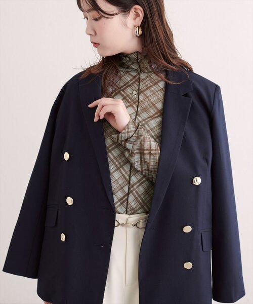 natural couture(ナチュラルクチュール)の「ボトルネックプルオーバー(Tシャツ/カットソー・レディース・ブラウン/ブラック/ブルー・FREE)」の13枚目の写真