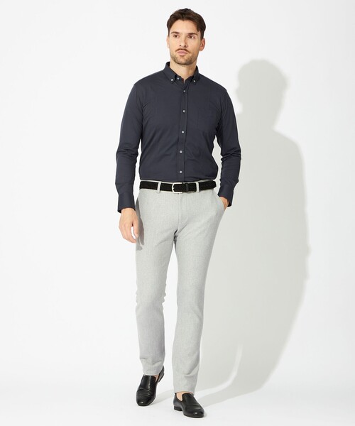 EPOCA UOMO(エポカウォモ)の「ブライトポリエステルロングスリーブシャツ(シャツ/ブラウス・メンズ・ホワイト/ダークネイビー/グレー系その他2・46/48)」の6枚目の写真