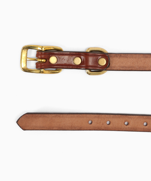 417 EDIFICE(フォーワンセブンエディフィス)の「TORY LEATHER / トリーレザー 3/4 wide plain creased belt(ベルト・メンズ・ブラック/キャメル・30/32/34)」の4枚目の写真