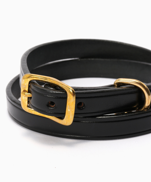 417 EDIFICE(フォーワンセブンエディフィス)の「TORY LEATHER / トリーレザー 3/4 wide plain creased belt(ベルト・メンズ・ブラック/キャメル・30/32/34)」の5枚目の写真