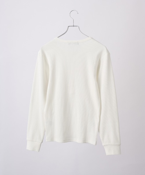 CLEL（クレイル）の「【CLEL】Giza Cotton Ribbed Henley Neck T-shirt / ギザコットンリブヘンリーネックTシャツ（Tシャツ/カットソー・メンズ・ネイビー/グレー/ホワイト/ブラック・XS/S/M/L）」の8枚目の写真