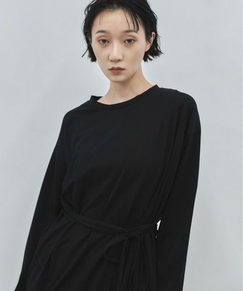 feepur(フェピュール)の「アシンメトリーウエストロープラグランロンTee(Tシャツ/カットソー・レディース・ブラック/オフホワイト・MEDIUM)」の21枚目の写真