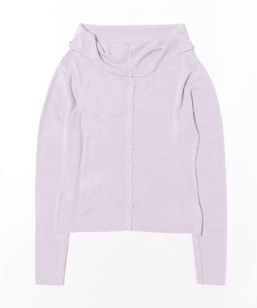styiro(スタイロ)の「ボタンオフショルダーニット(ニット/セーター・レディース・ブラック/ラベンダー/ライトブルー/アイボリー・FREE)」の4枚目の写真