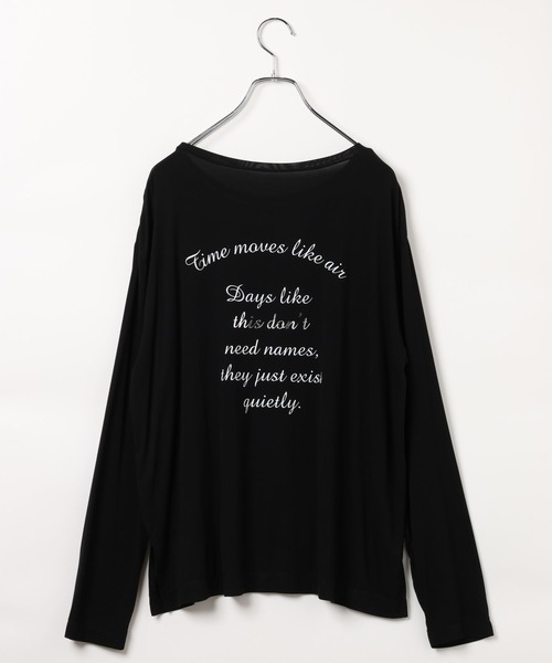 BAYFLOW（ベイフロー）の「スムースタッチプリントロングスリーブT（Tシャツ/カットソー・レディース・ホワイト系1/ホワイト系2/ブラック・SMALL/MEDIUM）」の9枚目の写真