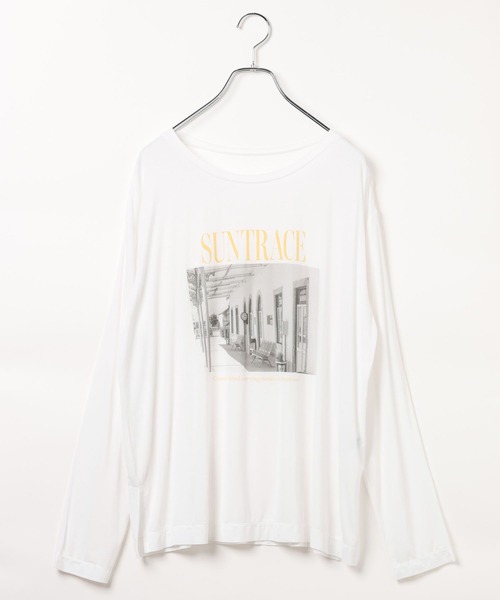 BAYFLOW（ベイフロー）の「スムースタッチプリントロングスリーブT（Tシャツ/カットソー・レディース・ホワイト系1/ホワイト系2/ブラック・SMALL/MEDIUM）」の10枚目の写真
