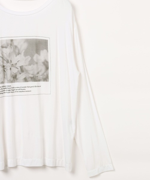 BAYFLOW（ベイフロー）の「スムースタッチプリントロングスリーブT（Tシャツ/カットソー・レディース・ホワイト系1/ホワイト系2/ブラック・SMALL/MEDIUM）」の13枚目の写真