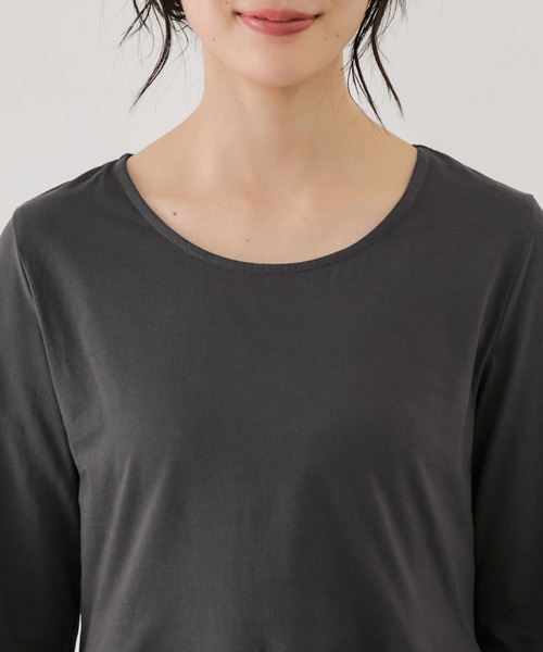 VIS(ビス)の「イレヘムチュールペプラムプルオーバー(Tシャツ/カットソー・レディース・キナリ/チャコールグレー/ピンク・FREE)」の8枚目の写真