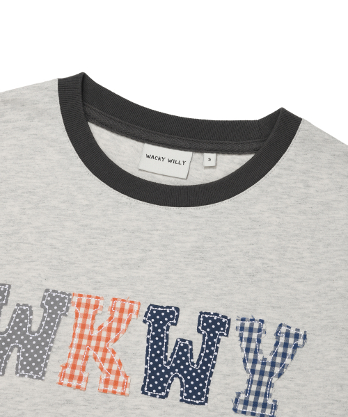 Wacky WiLLy(ワッキーウィリー)の「ウィメンズタイポパッチワーク半袖Tシャツオートミール(Tシャツ/カットソー・レディース・その他・SMALL/MEDIUM)」の4枚目の写真