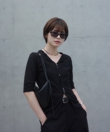 【yunさんコラボアイテム】本革ハーフムーンレザーショルダーバッグ