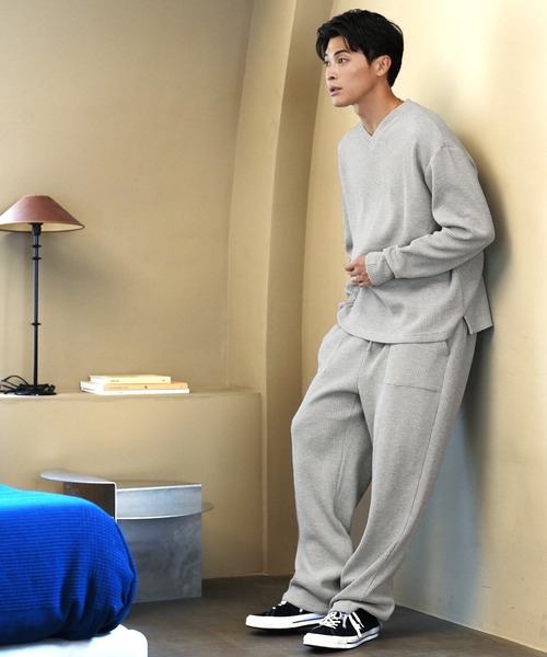 jiggys shop(ジギーズショップ)の「ヘビーオンス 速乾 サーマルワッフル イージーベイカーパンツ(その他パンツ・メンズ・ブラック/グレー/アイボリー・MEDIUM/LARGE/X-LARGE)」の8枚目の写真