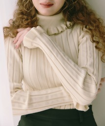idem | frill turtleneck lib knit / フリルタートルネックニット(ニット/セーター)