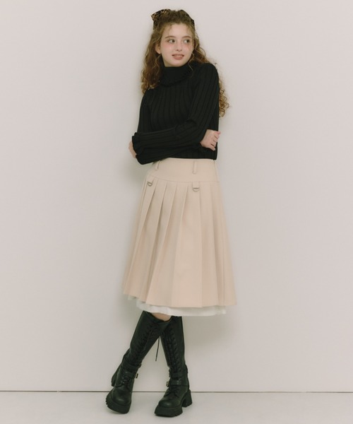 idem(イデム)の「frill turtleneck lib knit / フリルタートルネックニット(ニット/セーター・レディース・ブラック/ブルー/アイボリー・FREE)」の8枚目の写真