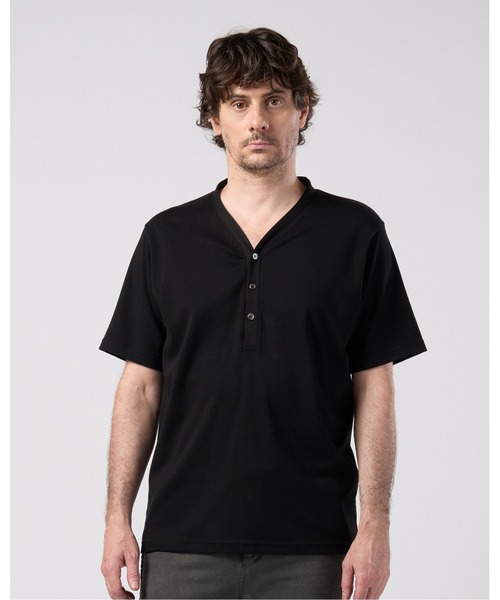 wjk(ダヴルジェイケイ)の「luxury cotton smart collar S/S(Tシャツ/カットソー・メンズ・ホワイト/ブラック/ネイビー・LARGE/MEDIUM/SMALL/X-LARGE)」の14枚目の写真