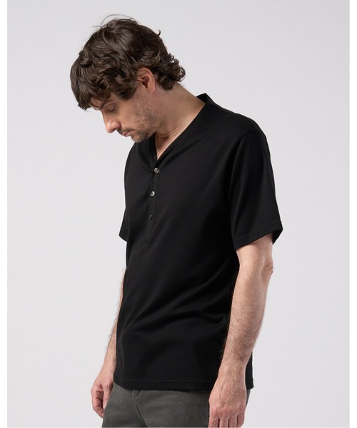 wjk(ダヴルジェイケイ)の「luxury cotton smart collar S/S(Tシャツ/カットソー・メンズ・ホワイト/ブラック/ネイビー・LARGE/MEDIUM/SMALL/X-LARGE)」の15枚目の写真