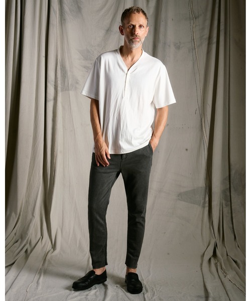 wjk(ダヴルジェイケイ)の「luxury cotton smart collar S/S(Tシャツ/カットソー・メンズ・ホワイト/ブラック/ネイビー・LARGE/MEDIUM/SMALL/X-LARGE)」の18枚目の写真